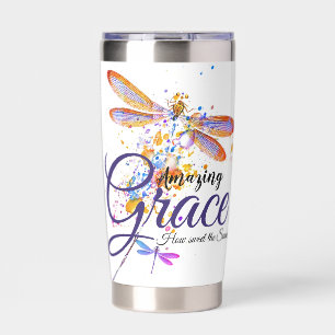 Amazing Grace Libelle gesprenkelt personalisiert Thermobecher