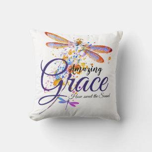 Amazing Grace Libellen-Splatter Kissen