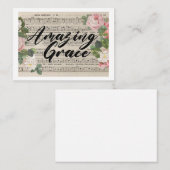 Amazing Grace - Original Music Sheet Mitteilungskarte (Vorne/Hinten)