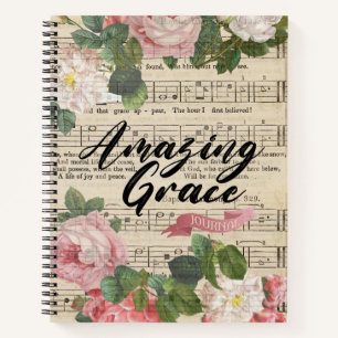 Amazing Grace - Originale Noten Notizblock