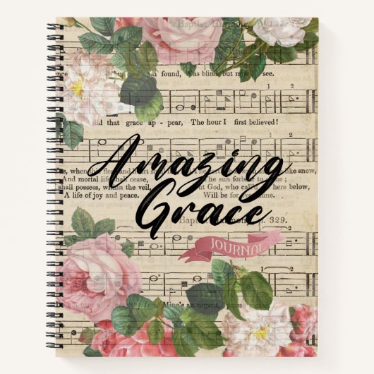 Amazing Grace - Originale Noten Notizblock (Vorderseite)