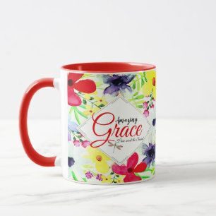 Amazing Grace Personalisierte Blumen   Tasse