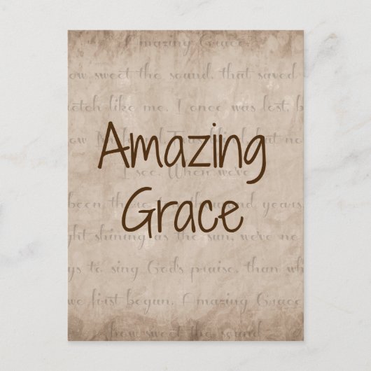 Amazing Grace Postkarte (Vorderseite)