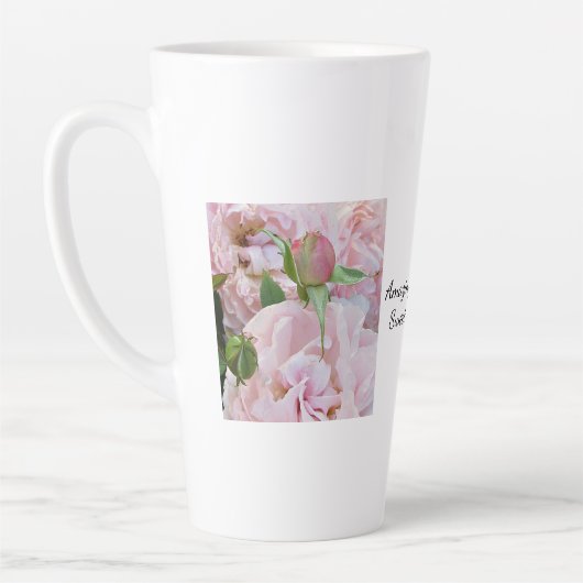 Amazing Grace Roses Latte Mug SVG Milchtasse (Links)