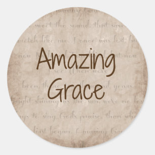 Amazing Grace Runder Aufkleber