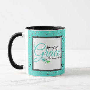 Amazing Grace Türkis und Schwarz Tasse