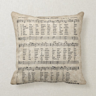 Amazing Grace Vintage Style Hymn Kissen