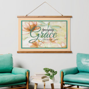 Amazing Grace Wandteppich Mit Holzrahmen