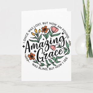Amazing Grace Wildblumen Christlich Jesus Frohe Os Karte