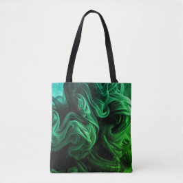 Amazing Green + Dark Green Swirls on This Reusable Tasche