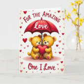 Amazing Love Heart Bears Card Karte (Gelbe Blume)