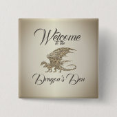 Amazing Mosaic Dragon Golden Welcome Button (Vorderseite)