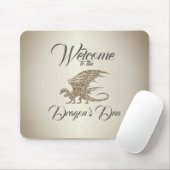 Amazing Mosaic Dragon Golden Welcome Mousepad (Mit Mouse)