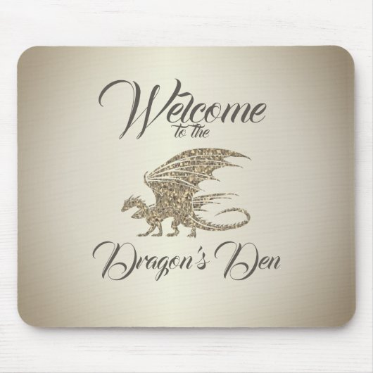 Amazing Mosaic Dragon Golden Welcome Mousepad (Vorne)