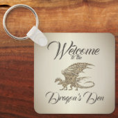 Amazing Mosaic Dragon Golden Welcome Schlüsselanhänger (Vorderseite)