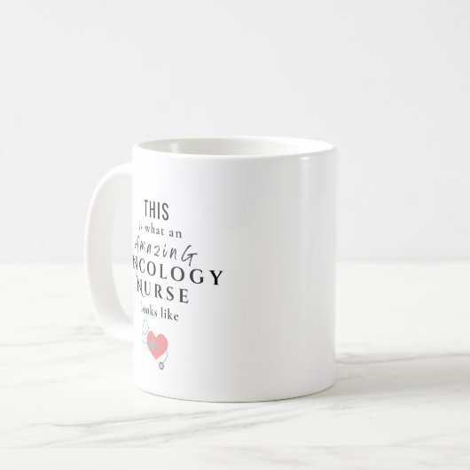 Amazing Oncology Nurse Personalized Kaffeetasse (Vorderseite Links)