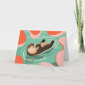 Amazing Otter Animal Greeting Card Karte