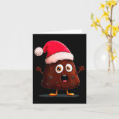 Amazing Pudding Look With Christmas Hat  Karte (Gelbe Blume)