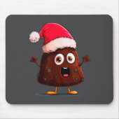 Amazing Pudding Look With Christmas Hat  Mousepad (Vorne)