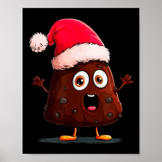 Amazing Pudding Look With Christmas Hat  Poster (Vorne)