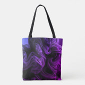 Amazing Purple + Dark Blue Swirls on This Reusable Tasche (Rückseite)