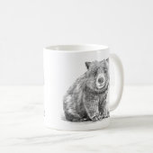 Amazing realistic wombat in pencil drawing style kaffeetasse (VorderseiteRechts)