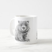 Amazing realistic wombat in pencil drawing style kaffeetasse (Vorderseite Links)