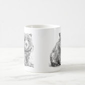 Amazing realistic wombat in pencil drawing style kaffeetasse (Mittel)
