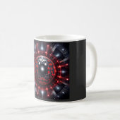 Amazing Red/Black Checkered Mandelbrot Starbursts Kaffeetasse (VorderseiteRechts)
