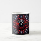 Amazing Red/Black Checkered Mandelbrot Starbursts Kaffeetasse (Mittel)