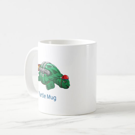 Amazing Rocket Turtle Kaffeetasse (Vorderseite Links)