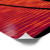 Amazing sunset with palms on tropical beach poster (Ecke)