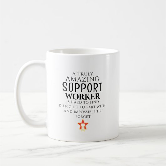Amazing Support Worker Hard To Find Personalized  Kaffeetasse (Links)
