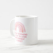 Amazing Teachers are Easy to Love Pink Rainbow Kaffeetasse (Vorderseite Links)