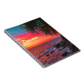 Amazing Tropical Ocean Palm Sunset Dream Notizblock (Rechte Seite)