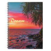 Amazing Tropical Ocean Palm Sunset Dream Notizblock (Vorderseite)