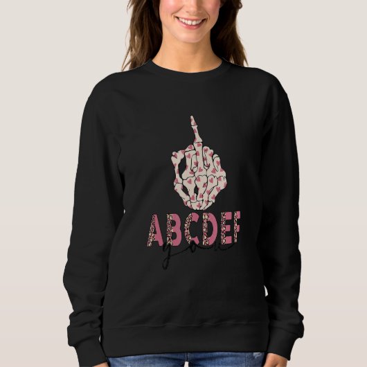 Amazing valentine appare skeleton hands abcdef sweatshirt (Vorderseite)