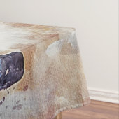 Amazing white and bay horses in a gallop tischdecke (Beispiel)