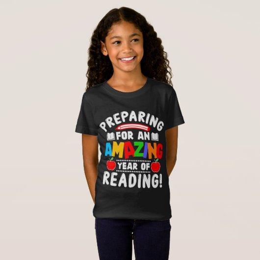 Amazing Year of Reading Back To School Gift Studen T-Shirt (Vorne ganz)