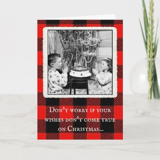 "Amazon Christmas wünscht" Vintage Weihnachtskarte Dankeskarte (Vorderseite)