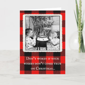 "Amazon Christmas wünscht" Vintage Weihnachtskarte Dankeskarte