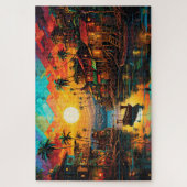 🌅 Amazon Fischerdorf Sunset Puzzle (Vertikal)
