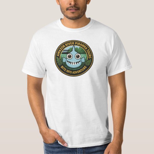 Amazon Fluss Piranha Tours T-Shirt (Vorderseite)