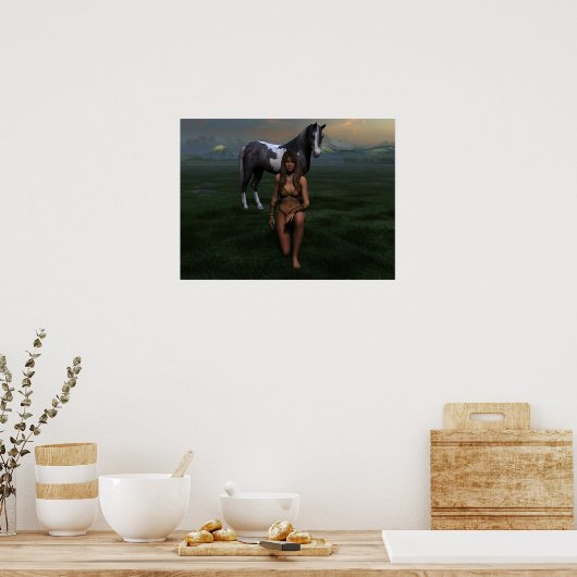 Amazon Lady & Horse Poster (Küche)