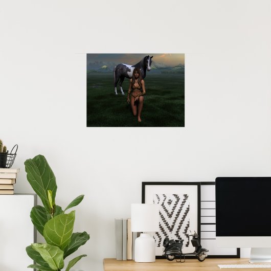 Amazon Lady & Horse Poster (Heimbüro)