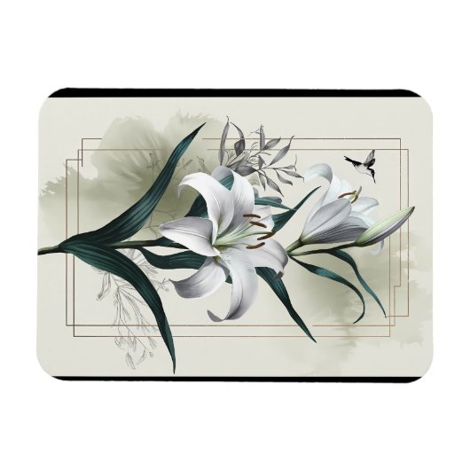 Amazon Lily Art - Gold & Scandi Style Magnet (Horizontal)