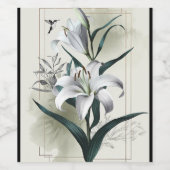 Amazon Lily Art - Gold & Scandi Style Weinetikett (Einzelnes Label)