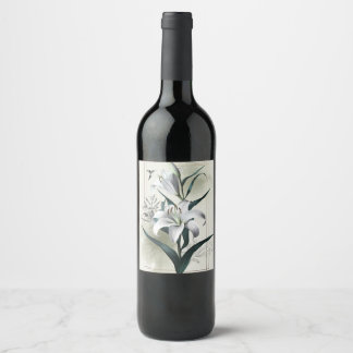 Amazon Lily Art - Gold & Scandi Style Weinetikett