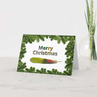 Amazon Papageienfeder Weihnachtskarte Feiertagskarte
