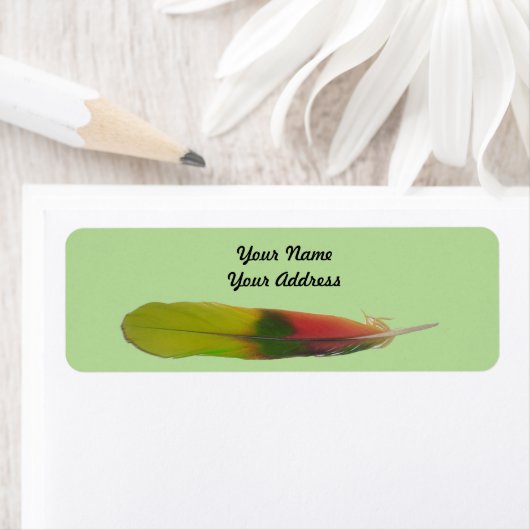 Amazon Parrot Feather-Adressetiketten (Insitu)